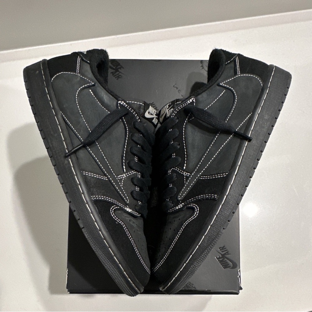 Size Jordan 1 Retro Low OG SP x Travis Scott Black Phantom - Picture 3 of 5